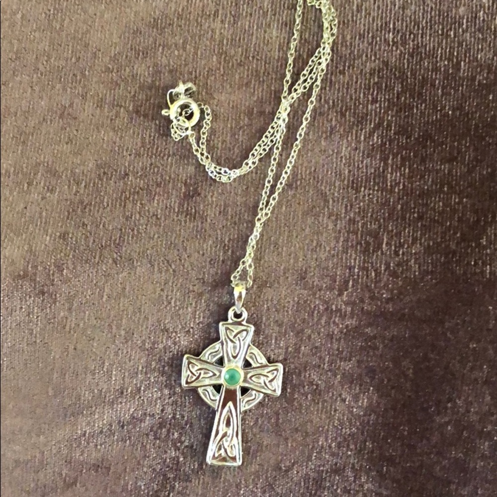 Irish Made Sterling Silver Celtic Cross 🍀